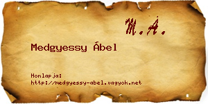 Medgyessy Ábel névjegykártya